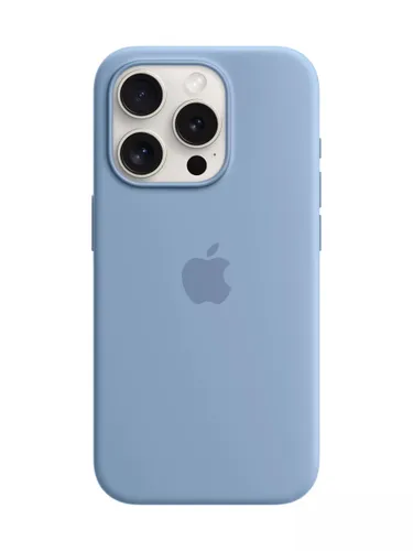 Apple Silicone Case with MagSafe for iPhone 15 Pro - Winter Blue - Unisex