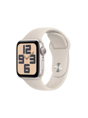 Apple Watch SE (2023) GPS, 40mm, Sport Band, Medium-Large - Starlight - Unisex