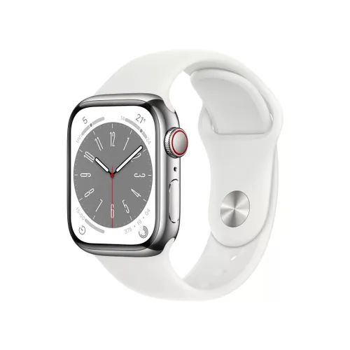 Apple Watch Series 8 GPS + Cellular, 41mm, Stainless Steel, Regular - Silver - Unisex