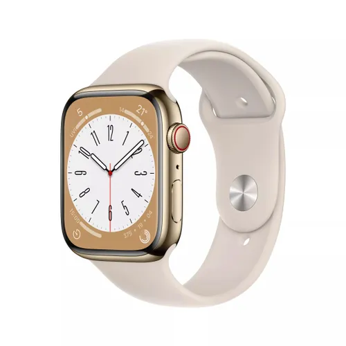 Apple Watch Series 8 GPS + Cellular, 45mm, Stainless Steel, Regular - Gold - Unisex