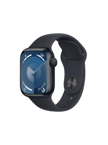 Apple Watch Series 9 GPS, 41mm, Aluminium Case, Sport Band, Medium-Large - Midnight - Unisex