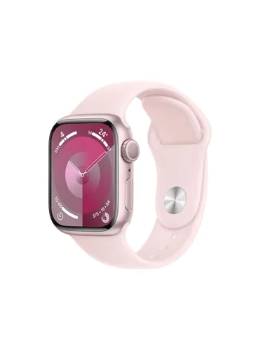 Apple Watch Series 9 GPS, 41mm, Aluminium Case, Sport Band, Small-Medium - Pink/Light Pink - Unisex