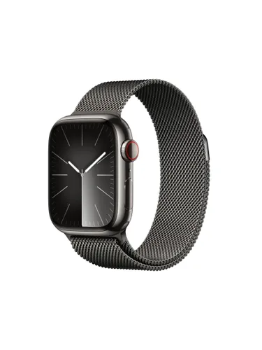 Apple Watch Series 9 GPS + Cellular, 41mm, Stainless Steel Case, Milanese Loop - Graphite - Unisex