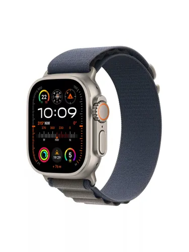 Apple Watch Ultra 2 GPS + Cellular, 49mm Titanium Case with Alpine Loop, Large - Blue - Unisex