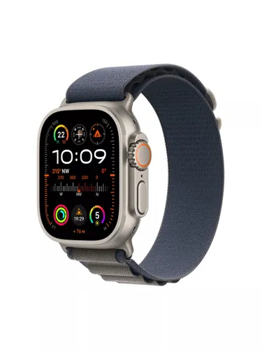 Apple Watch Ultra 2 GPS + Cellular, 49mm Titanium Case with Alpine Loop, Medium - Blue - Unisex
