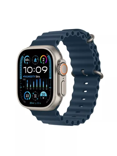 Apple Watch Ultra 2 GPS + Cellular, 49mm Titanium Case with Ocean Band, One Size - Blue - Unisex
