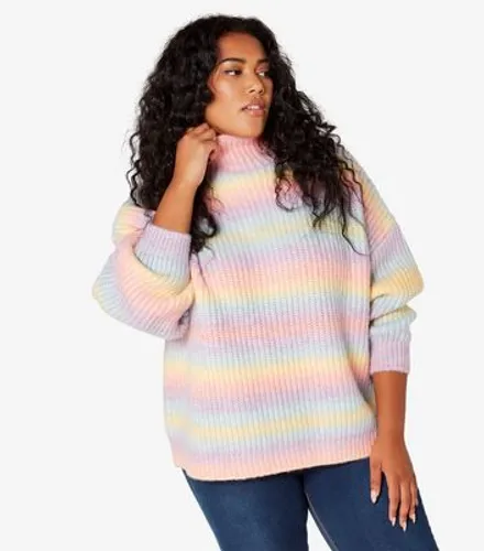 Apricot Curves Multicoloured Ombré Knit Oversized Jumper New Look