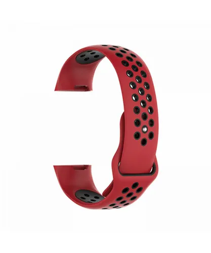 Aquarius Nike Silicone Watch Band for Fitbit Charge 3 Red/Black Small - One Size