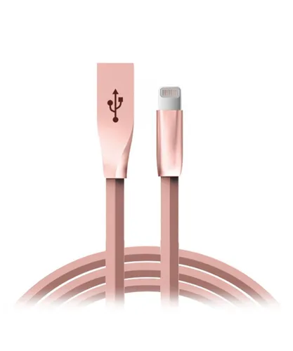 Aquarius Spring Zinc Alloy Lightning to USB Sync and Charge Cable - Rose Gold - One Size