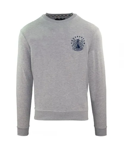 Aquascutum Mens Aldis Chest Logo Grey Sweatshirt