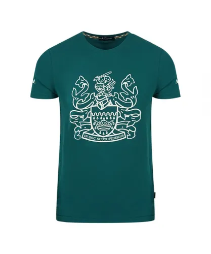 Aquascutum Mens Aldis Logo Green T-Shirt Cotton