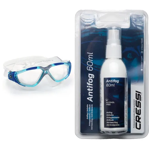 Aquasphere Vista Swimming Mask/Goggles Aqua & Silver -
