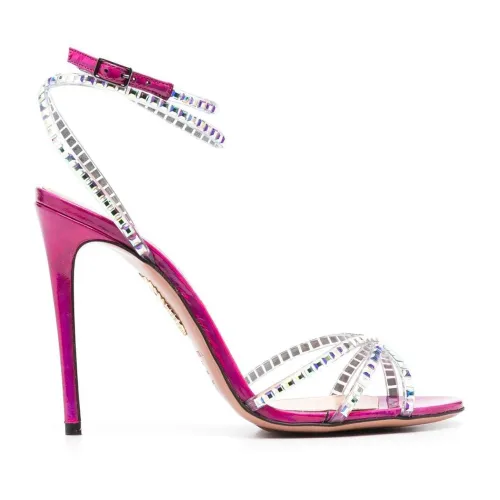 Aquazzura , Dance Plexi Sandal 105 ,Pink female, Sizes: