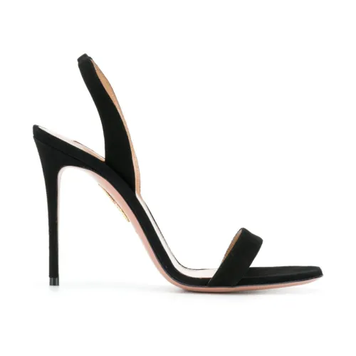 Aquazzura , Elegant Black Open High Heels ,Black female, Sizes: