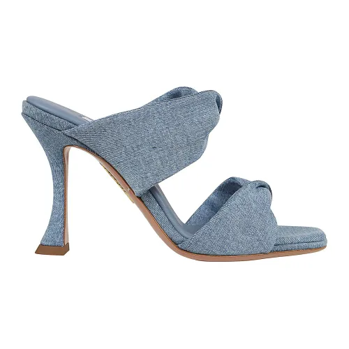 Aquazzura , Women's Shoes Sandals Blue Ss24 ,Blue female, Sizes: