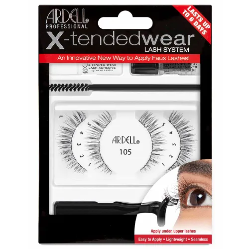 Ardell False Eyelashes X-Tended Wear 105 Black Natural Lash