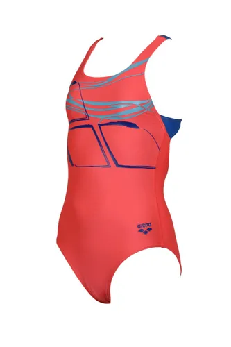 Arena Feel Girls' Logo Swim Pro Back Swimsuit