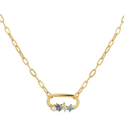Argento Gold & Blue Candy Cluster Necklace - Gold