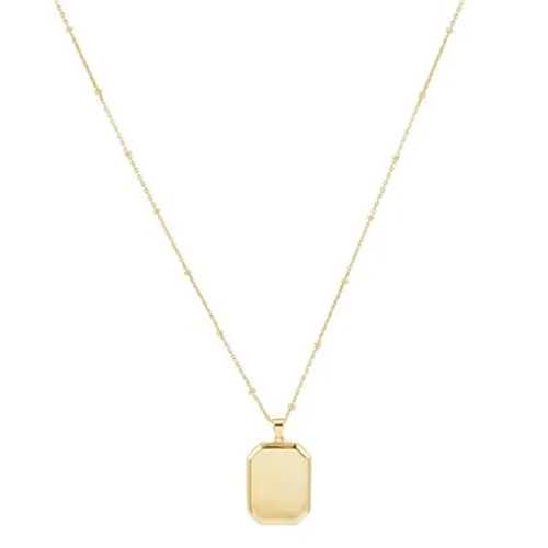 Argento Gold Tag Engraving Necklace - 45cm