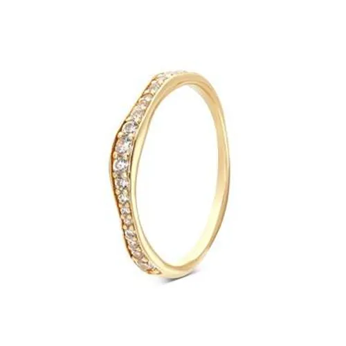 Argento Gold Twist Circle Ring - Ring Size 56 Gold