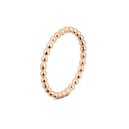 Argento Rose Gold Dotted Stacking Ring - Ring Size 54
