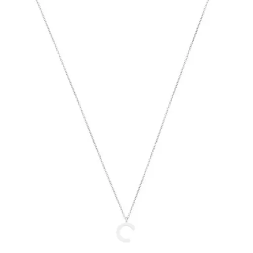 Argento Silver Letter C Initial Necklace - 925 Silver