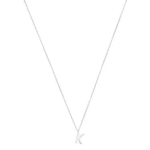 Argento Silver Letter K Initial Necklace
