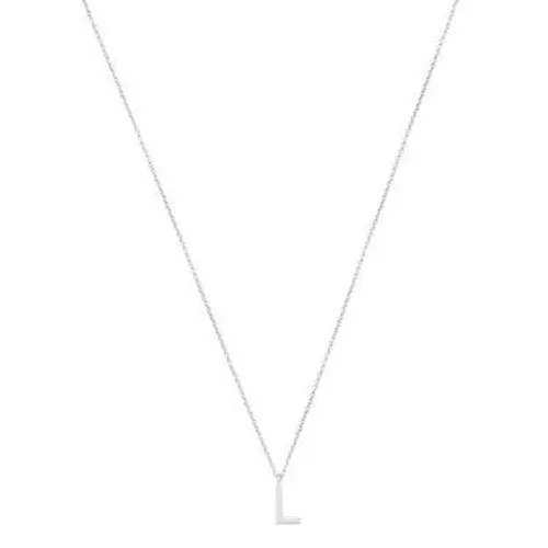 Argento Silver Letter L Initial Necklace - 925 Silver