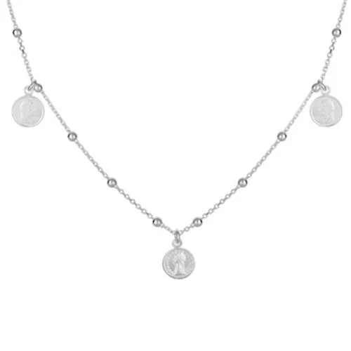 Argento Silver Multi Coin Necklace - 925 Silver
