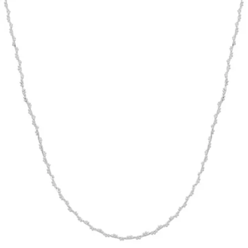 Argento Silver Sparkle Twist Necklace - 45cm