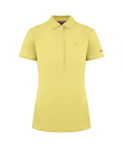 Ariat Talent Womens Yellow Polo Shirt Spandex