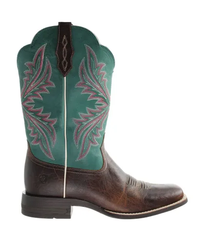 Ariat West Borund Womens Brown/Blue Boots - Multicolour Leather