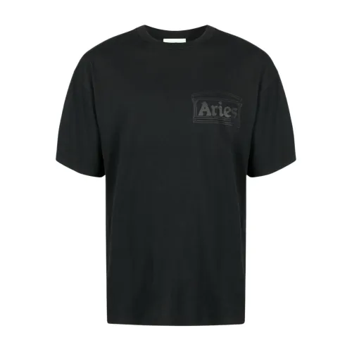 Aries , Aries T-shirts and Polos ,Black male, Sizes: