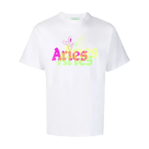 Aries , Aries T-shirts and Polos White ,White male, Sizes: