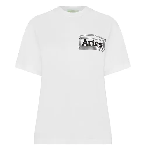 ARIES Temple Short Sleeve T Shirt - White