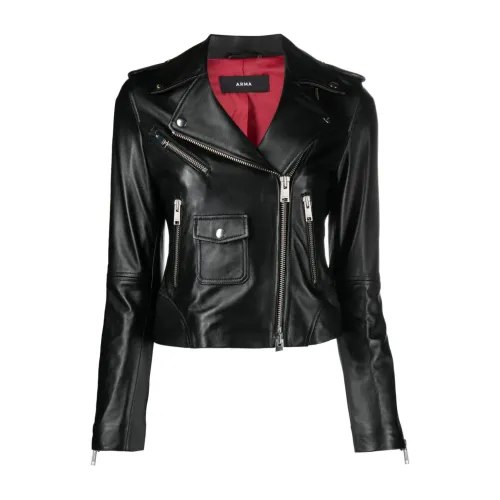 Arma , Delhi Leather Jacket ,Black female, Sizes: