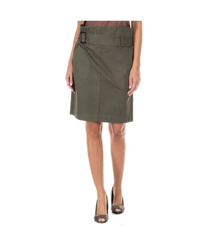 Armand Basi Womens Pencil skirt with back opening BTM0187 woman - Grey Cotton