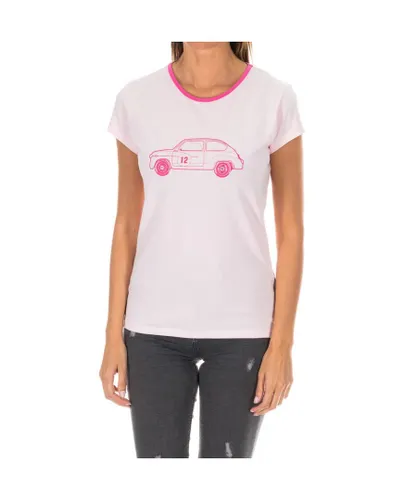 Armand Basi Womenss short sleeve round neck T-shirt ADM0028 - Pink Cotton
