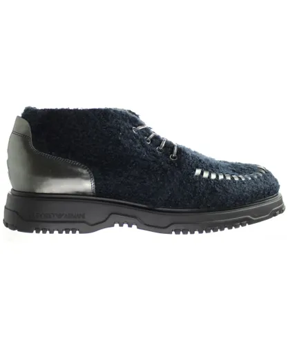 Armani Emporio Ankle Mens Navy Boots - Blue