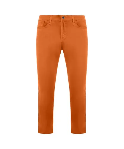 Armani Emporio J60 Regular Fit Mens Chino Trousers - Orange Cotton