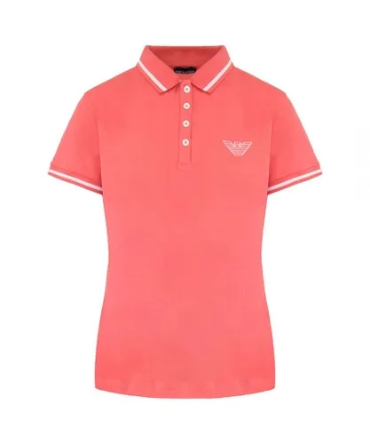 Armani Emporio Mens Peach Polo Shirt Cotton
