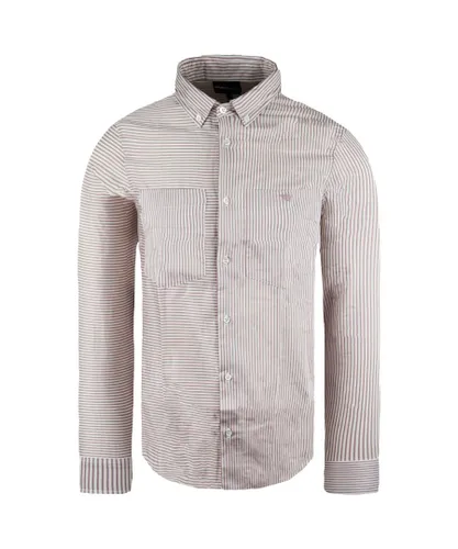 Armani Emporio Regular Fit Mens Oxford Shirt - Multicolour Cotton