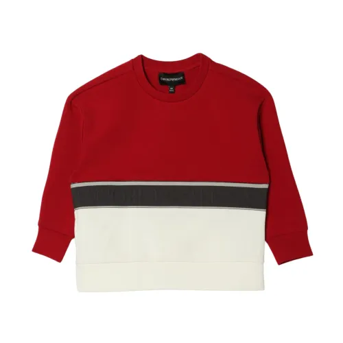 Armani , Emporio Sweatshirt Color Blocking Art. 6K4Mj9 ,Red male, Sizes: