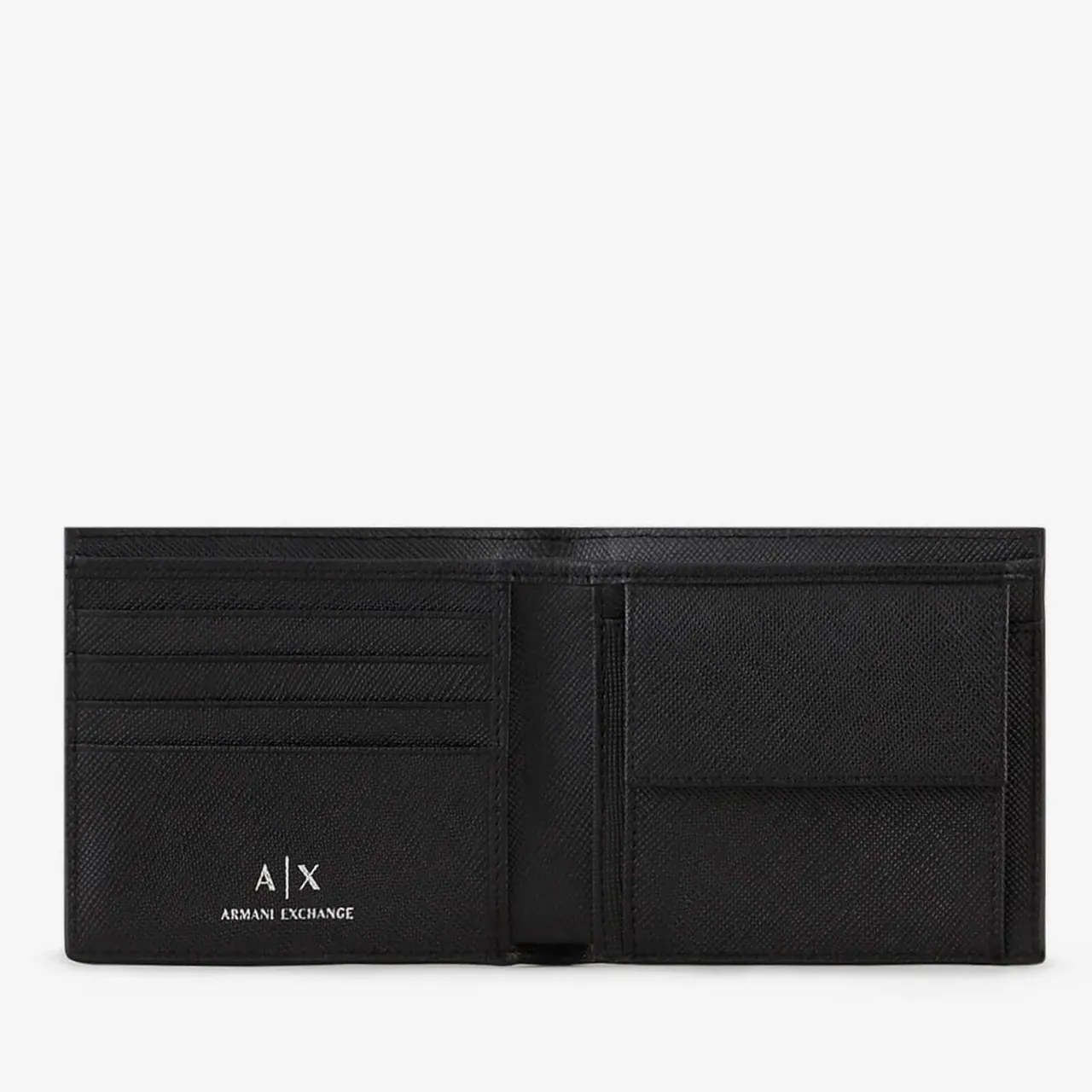 Armani Exchange Allover Logo-Patched Leather Bifold Wallet