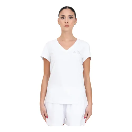 Armani Exchange , Armani Exchange T-shirts and Polos ,White female, Sizes: