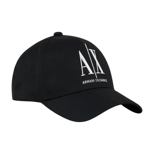 Armani Exchange , AX Large Logo Cap ,Black male, Sizes: ONE