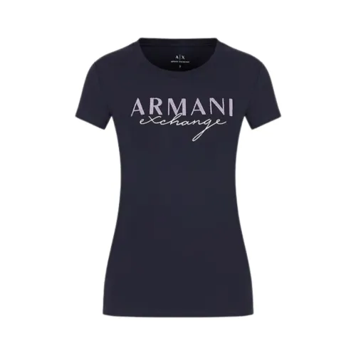 Armani Exchange , Basic T-Shirt ,Blue female, Sizes: