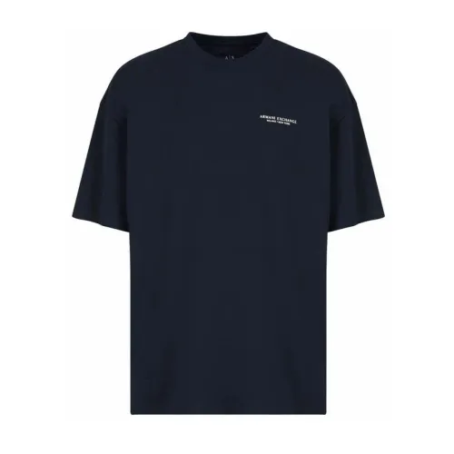 Armani Exchange , Basic T-Shirt ,Blue male, Sizes: