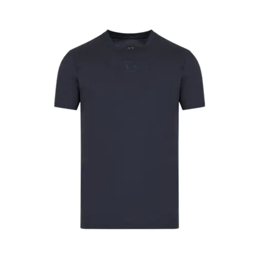 Armani Exchange , Basic T-shirt ,Blue male, Sizes: