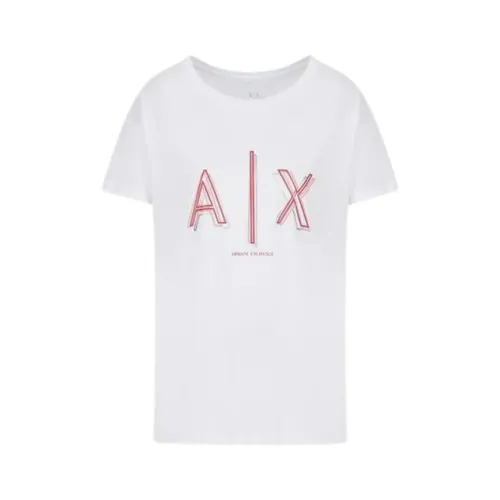 Armani Exchange , Basic T-Shirt ,White female, Sizes: